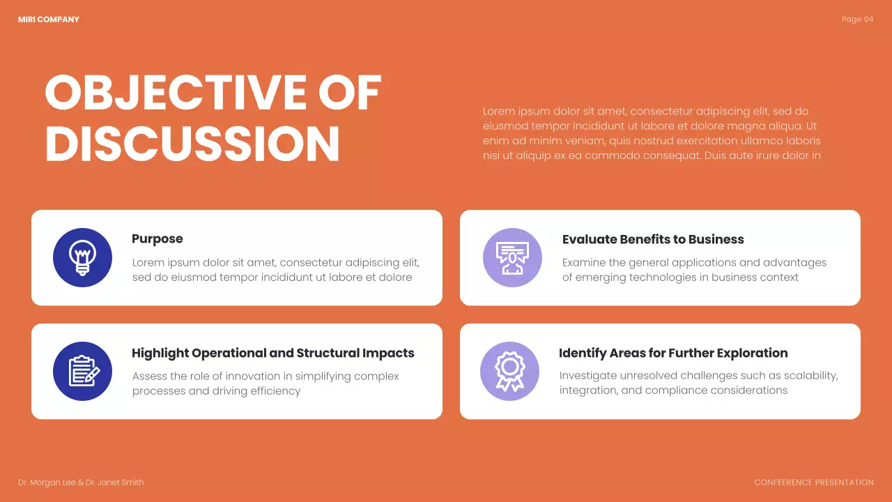 Blue Modern Business Conference Presentation