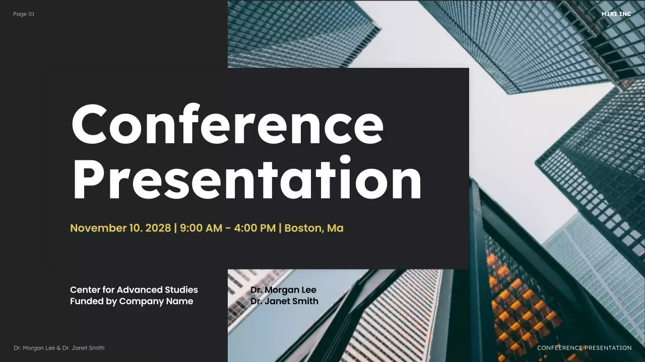 Black Modern Business Conference Presentation