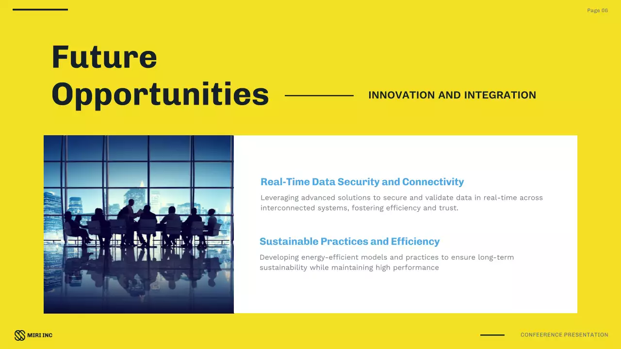 Apresentação de conferência empresarial profissional amarela