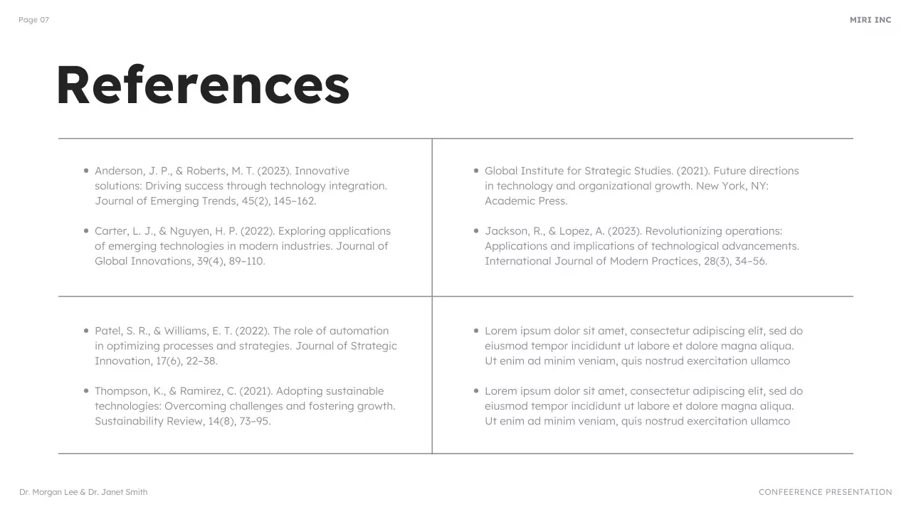 Black Modern Business Conference Presentation