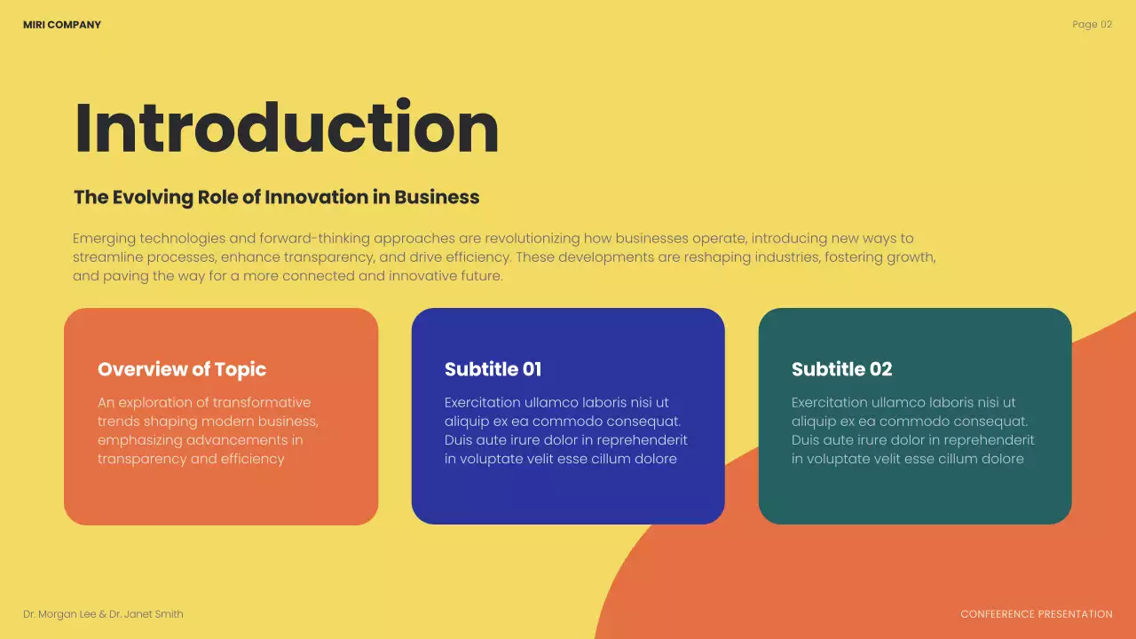 Blue Modern Business Conference Presentation