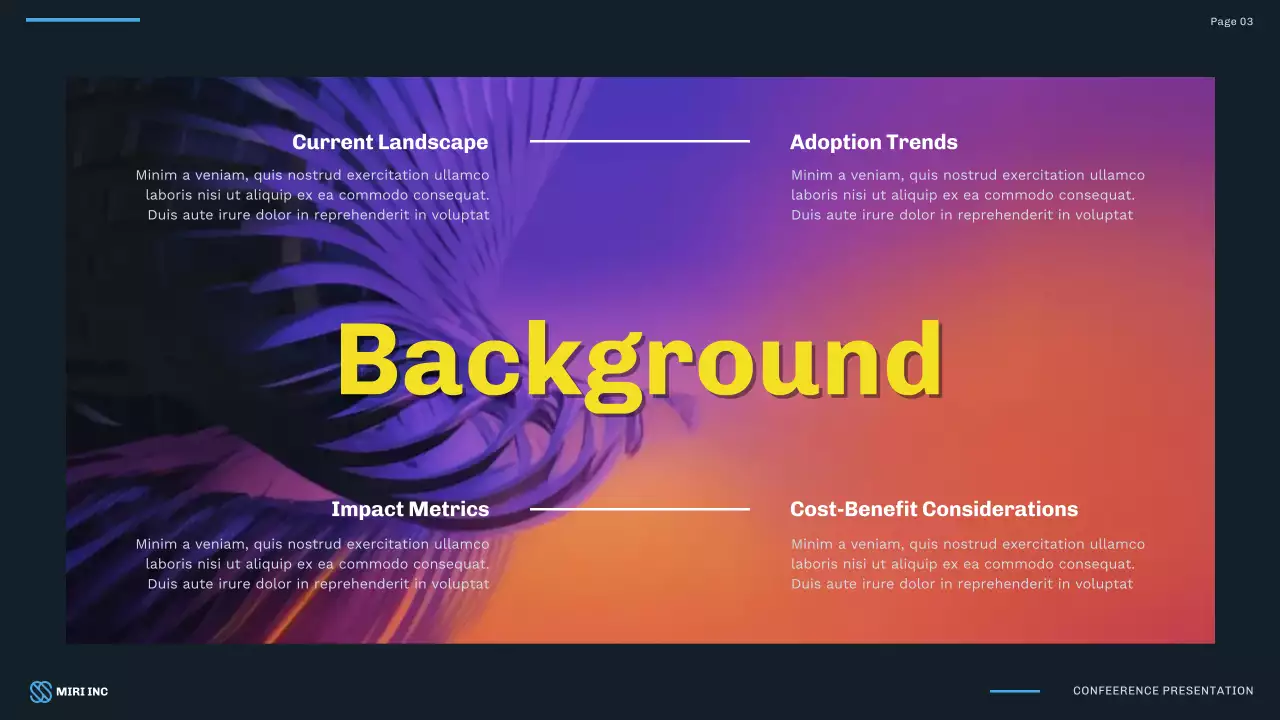 Apresentação de conferência empresarial profissional amarela