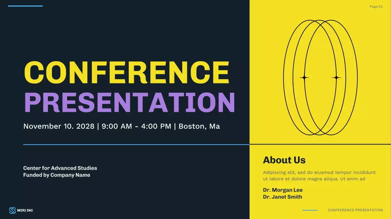 Yellow Professional Business Conference Presentation