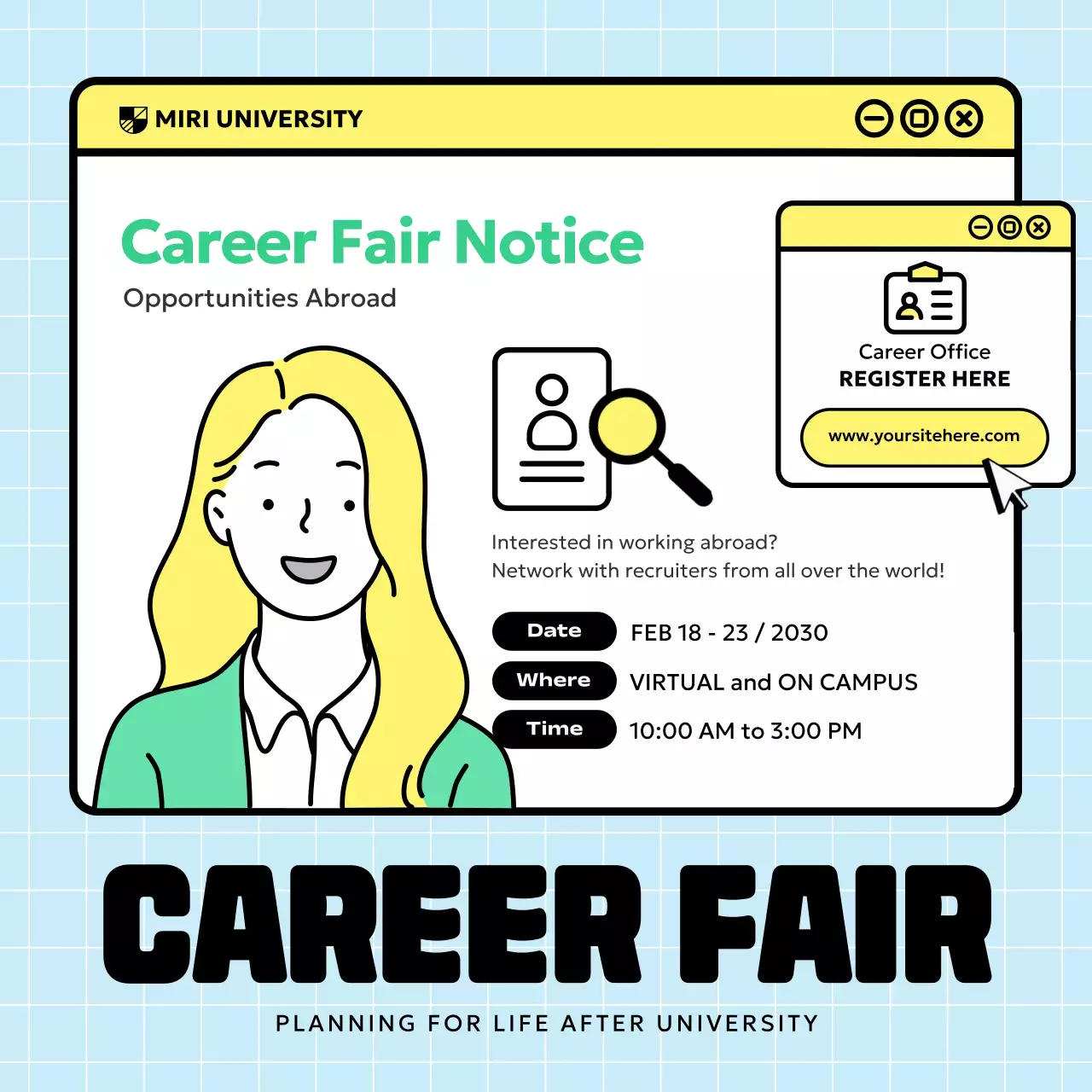 yellow modern career announcement