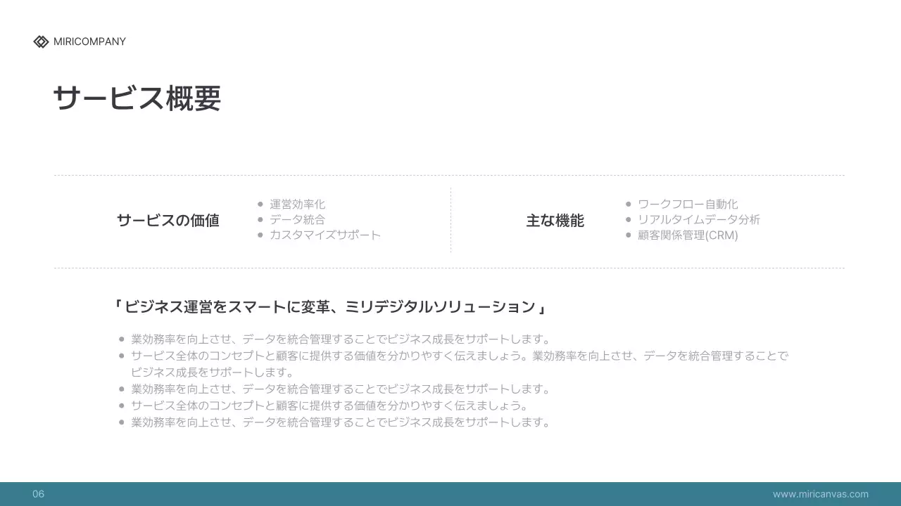 青 シンプル ビジネス プレゼンテーション