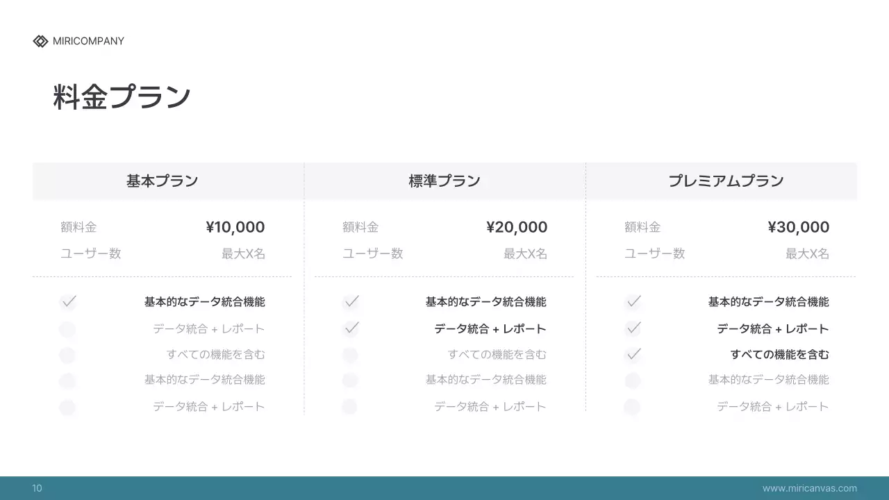 青 シンプル ビジネス プレゼンテーション