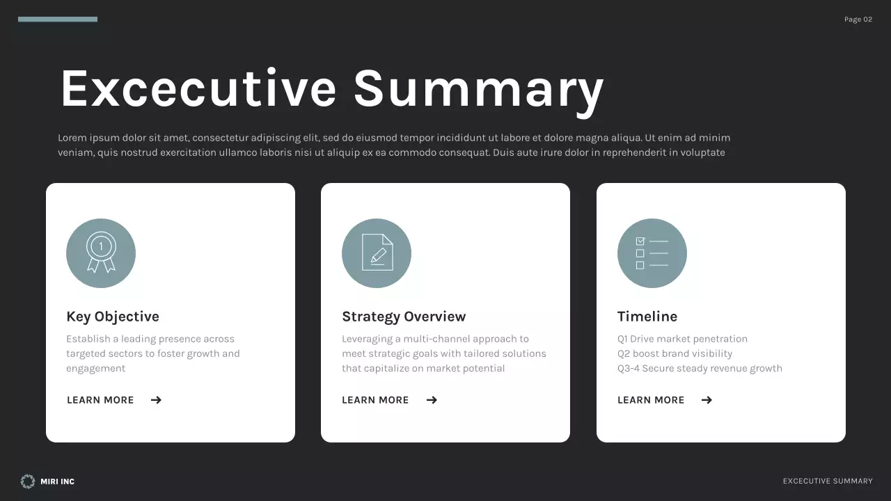 Black Modern Business Plan Presentation