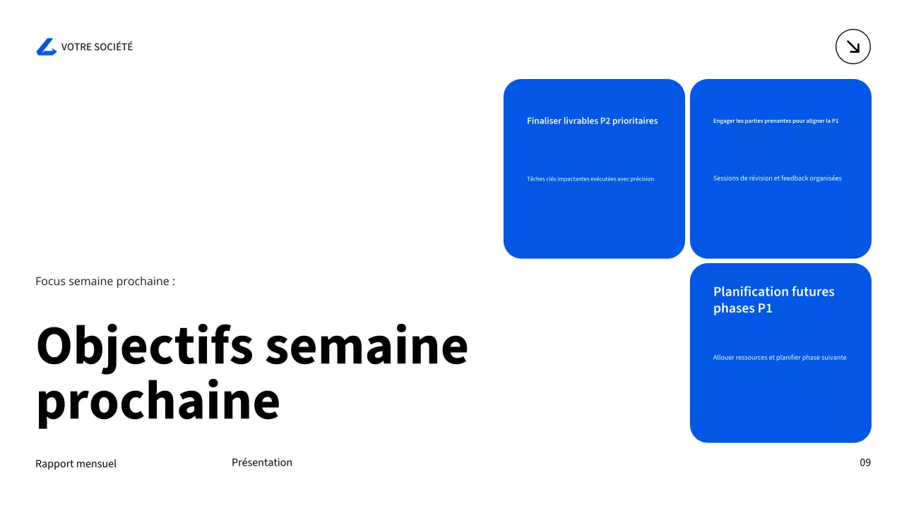 blue modern business report