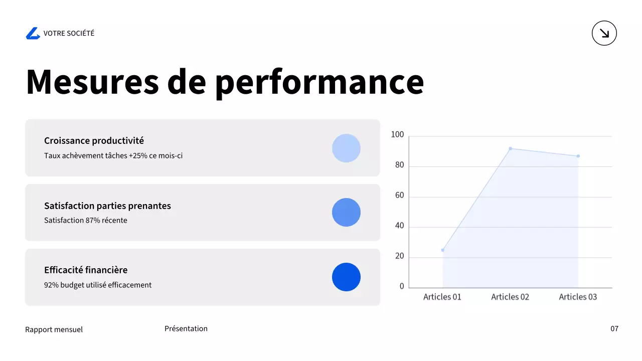 blue modern business report