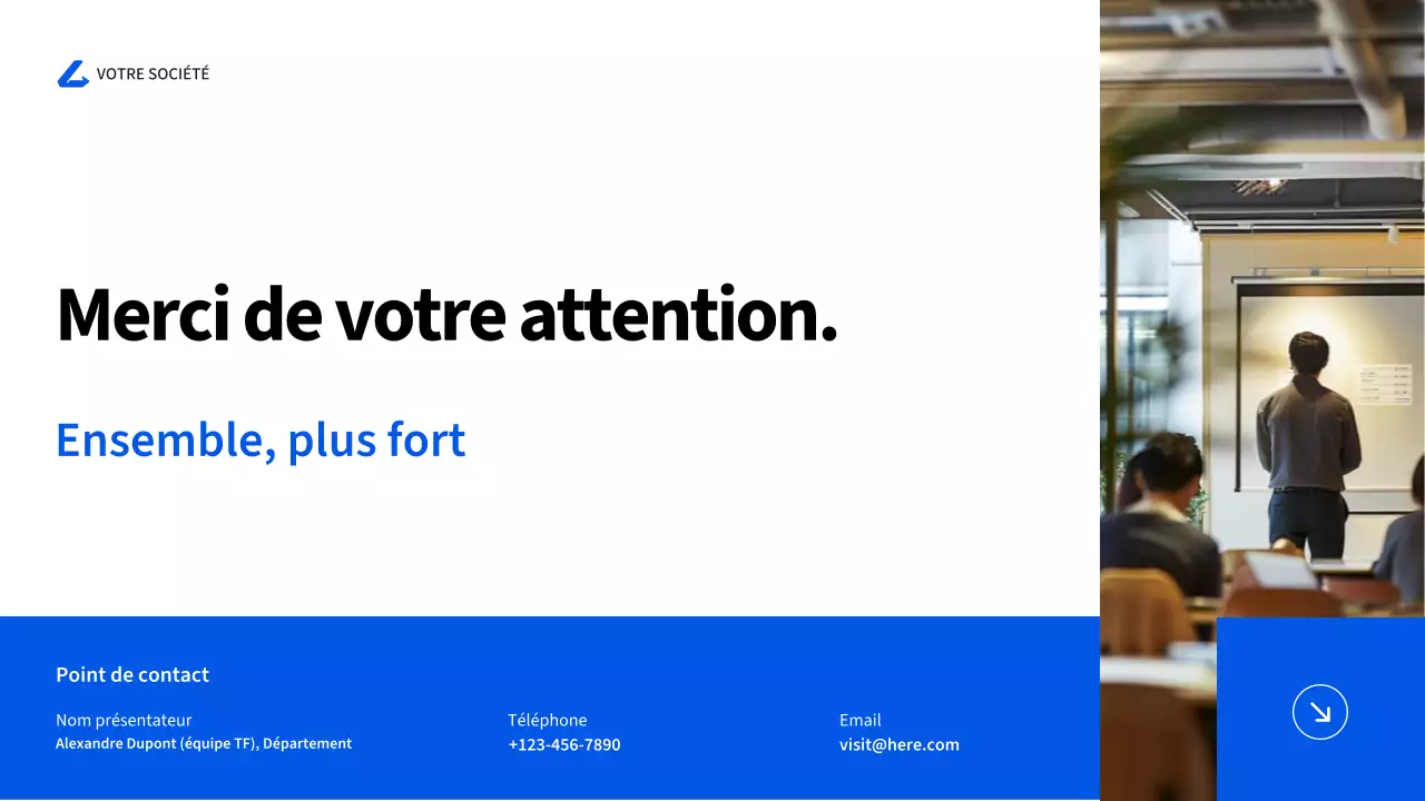 blue modern business report