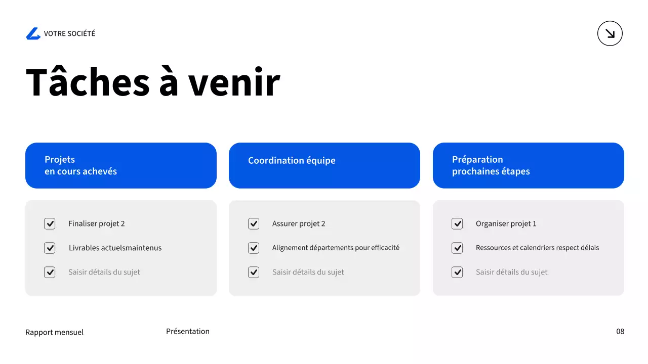 blue modern business report