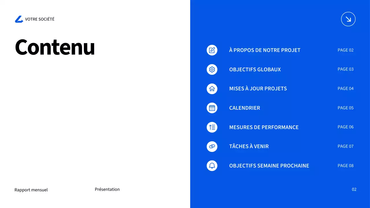 blue modern business report