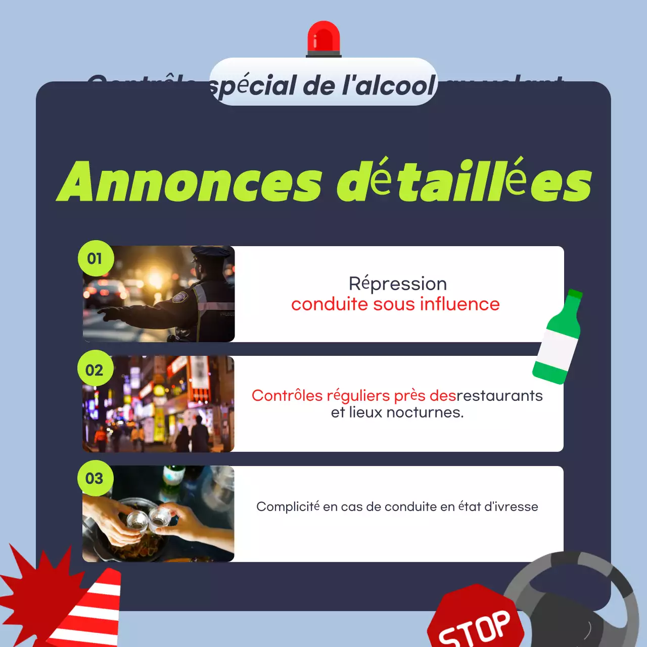 Mise en avant des résumés Campagnes de prévention de la conduite en état d'ivresse