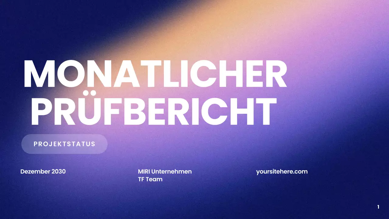 lila moderner Geschäftsbericht