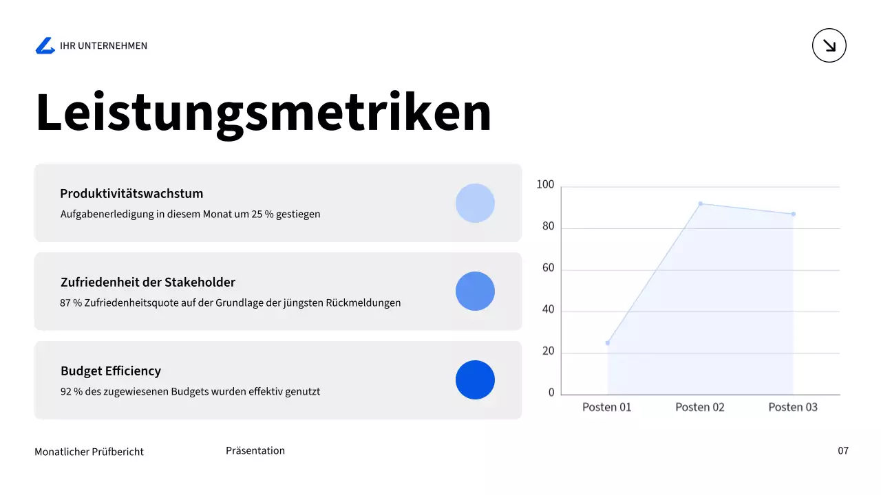 blue modern business report