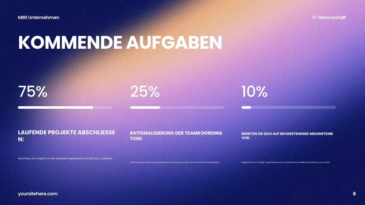 lila moderner Geschäftsbericht