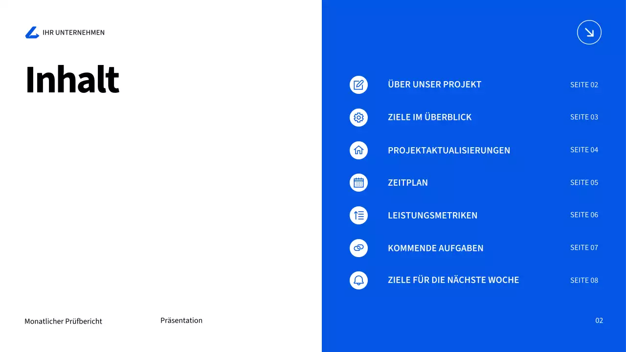 blue modern business report