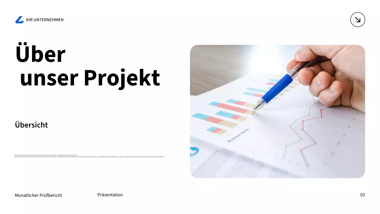 blue modern business report