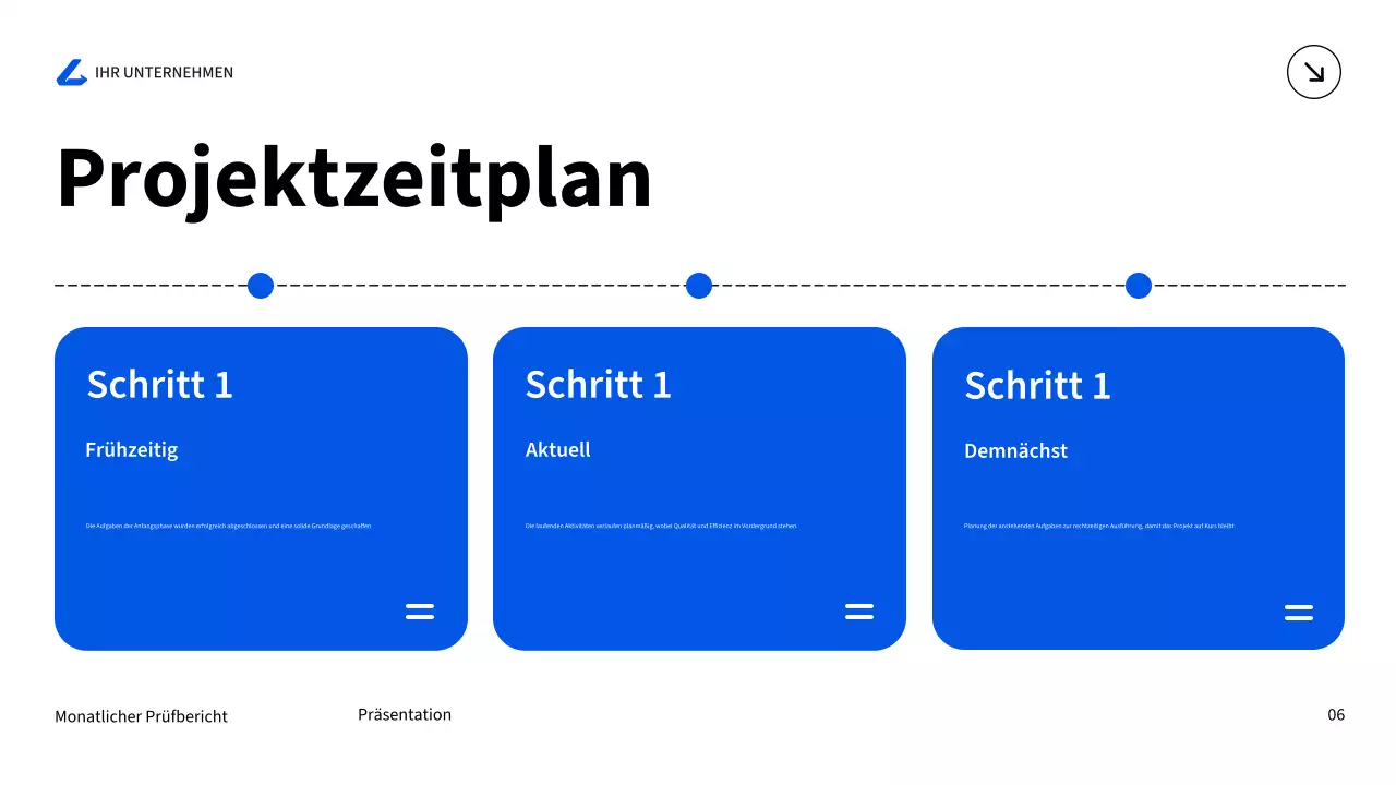 blue modern business report