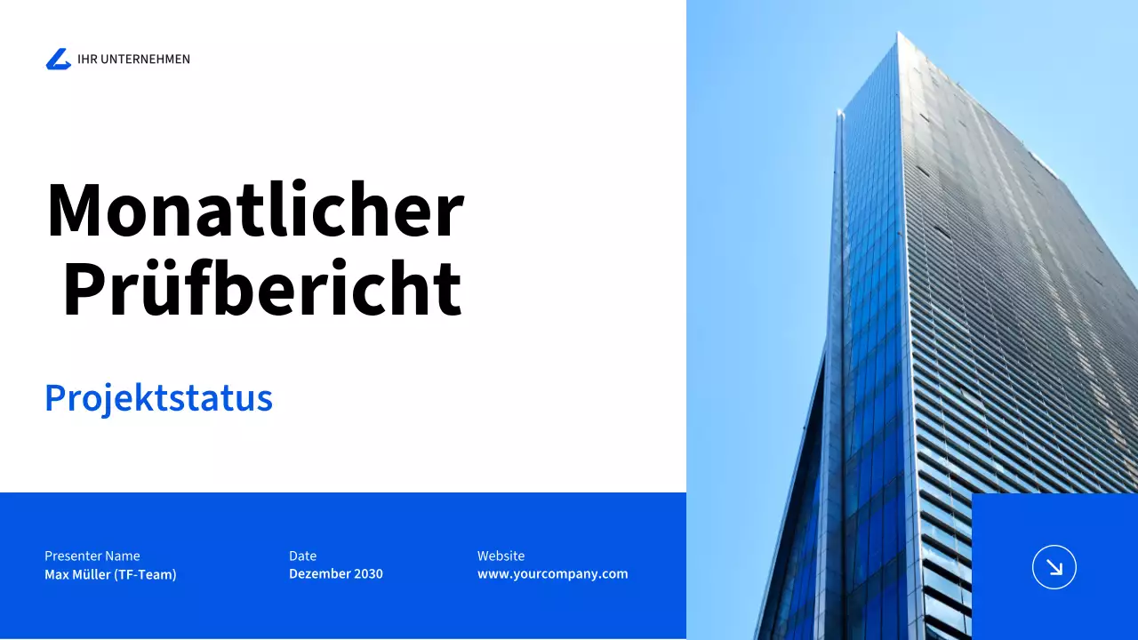 blue modern business report