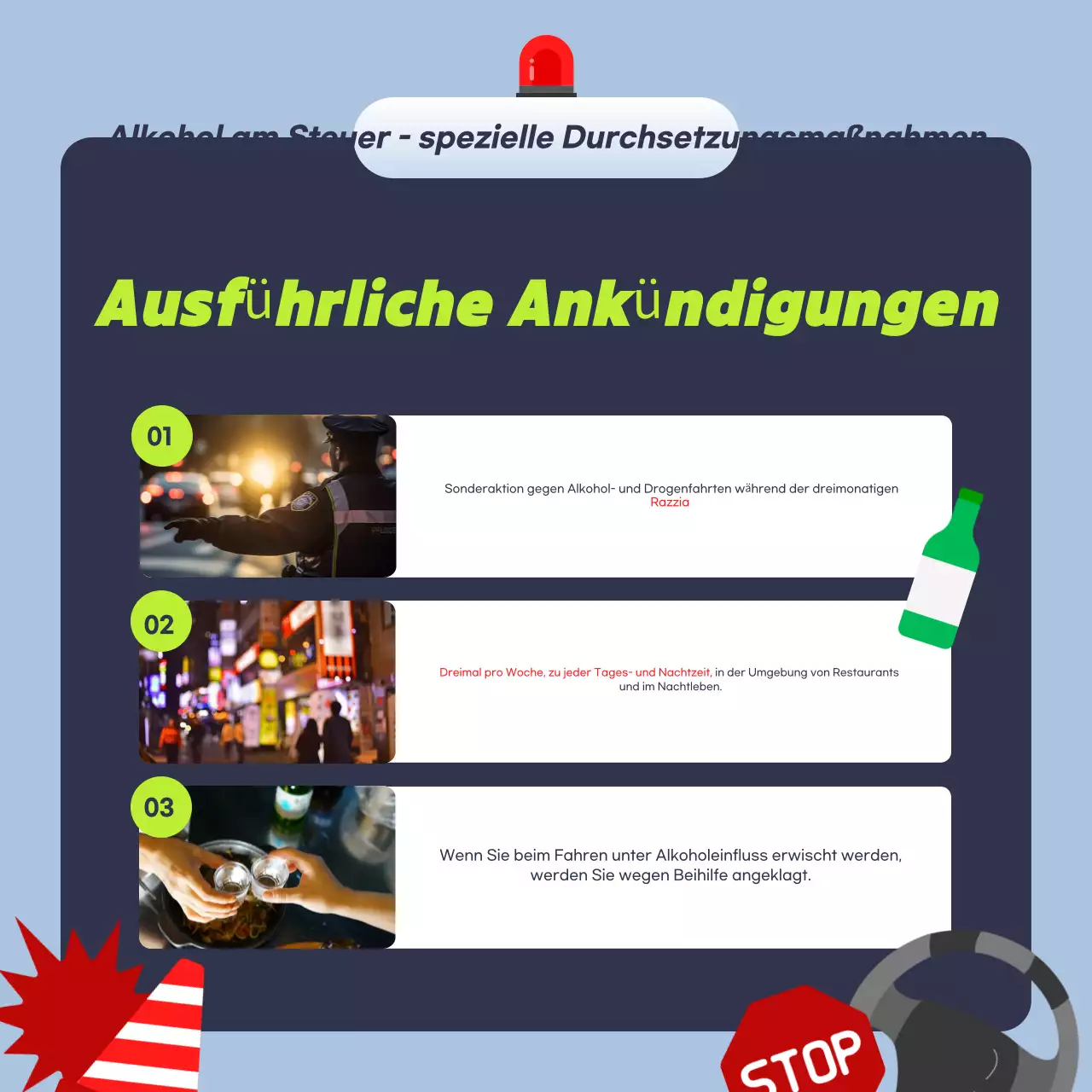 Hervorhebung von Abstracts Kampagnen zur Prävention von Alkohol am Steuer