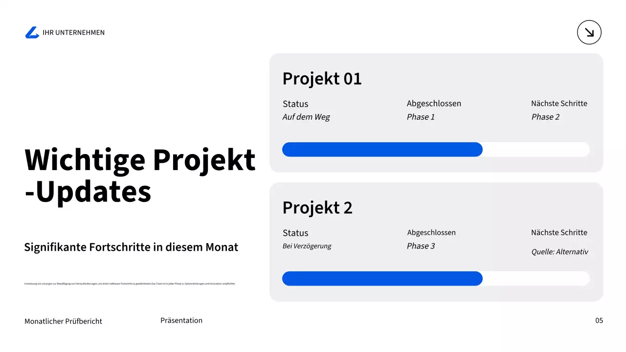 blue modern business report