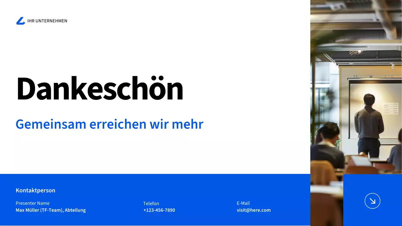 blue modern business report