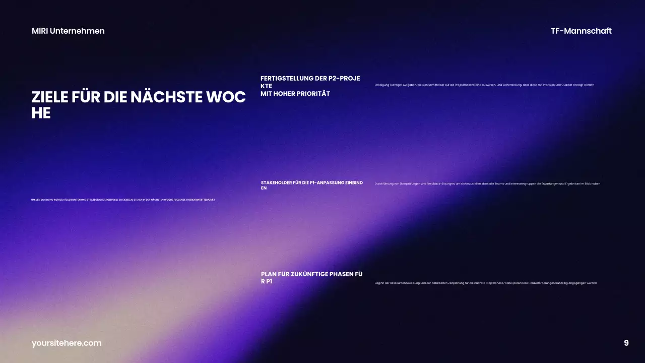 lila moderner Geschäftsbericht