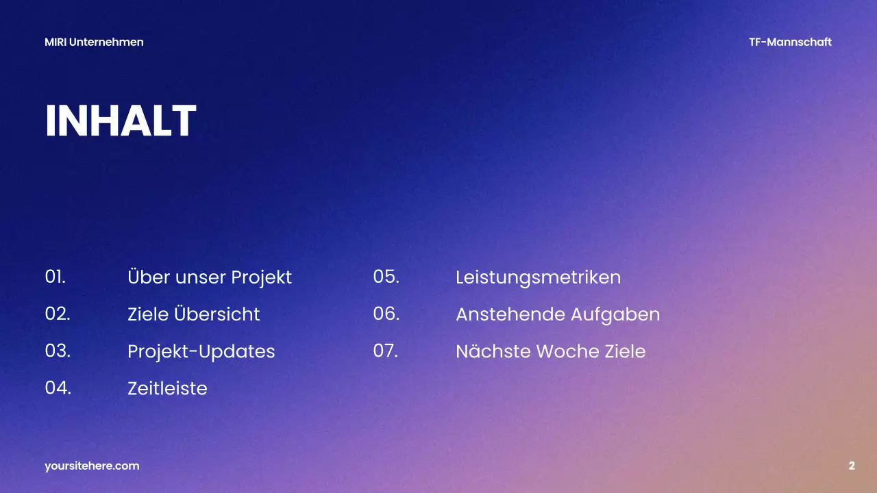 lila moderner Geschäftsbericht