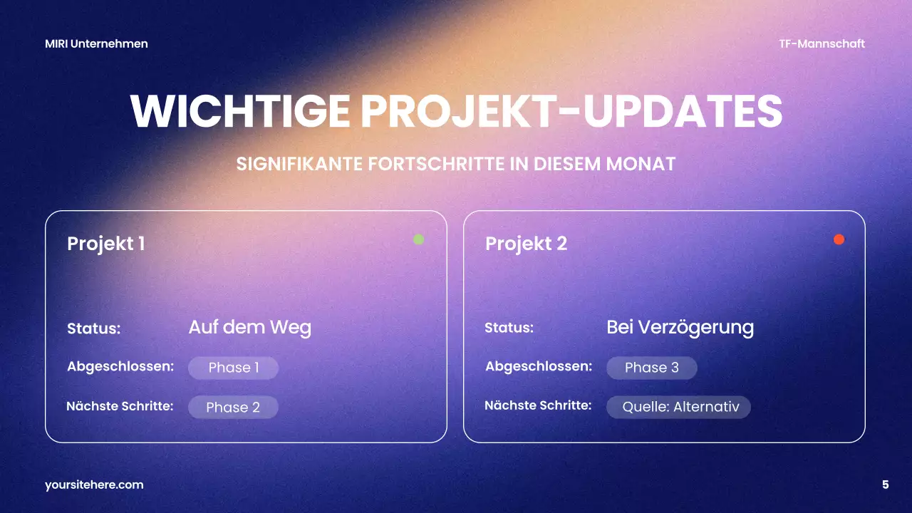 lila moderner Geschäftsbericht