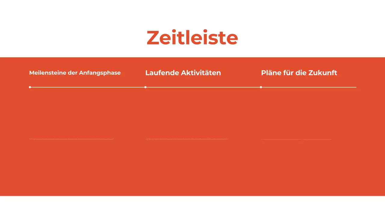 Präsentation des monatlichen Rückblicksberichts in Weiß und Orange