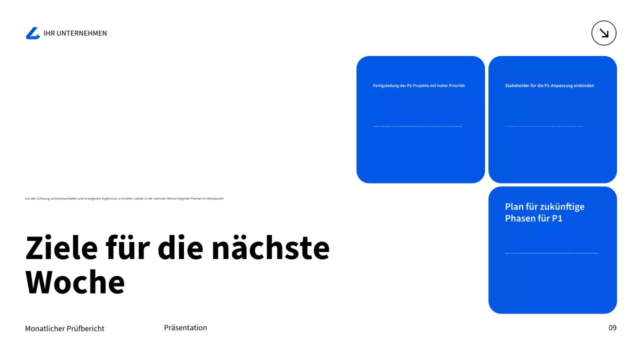 blue modern business report