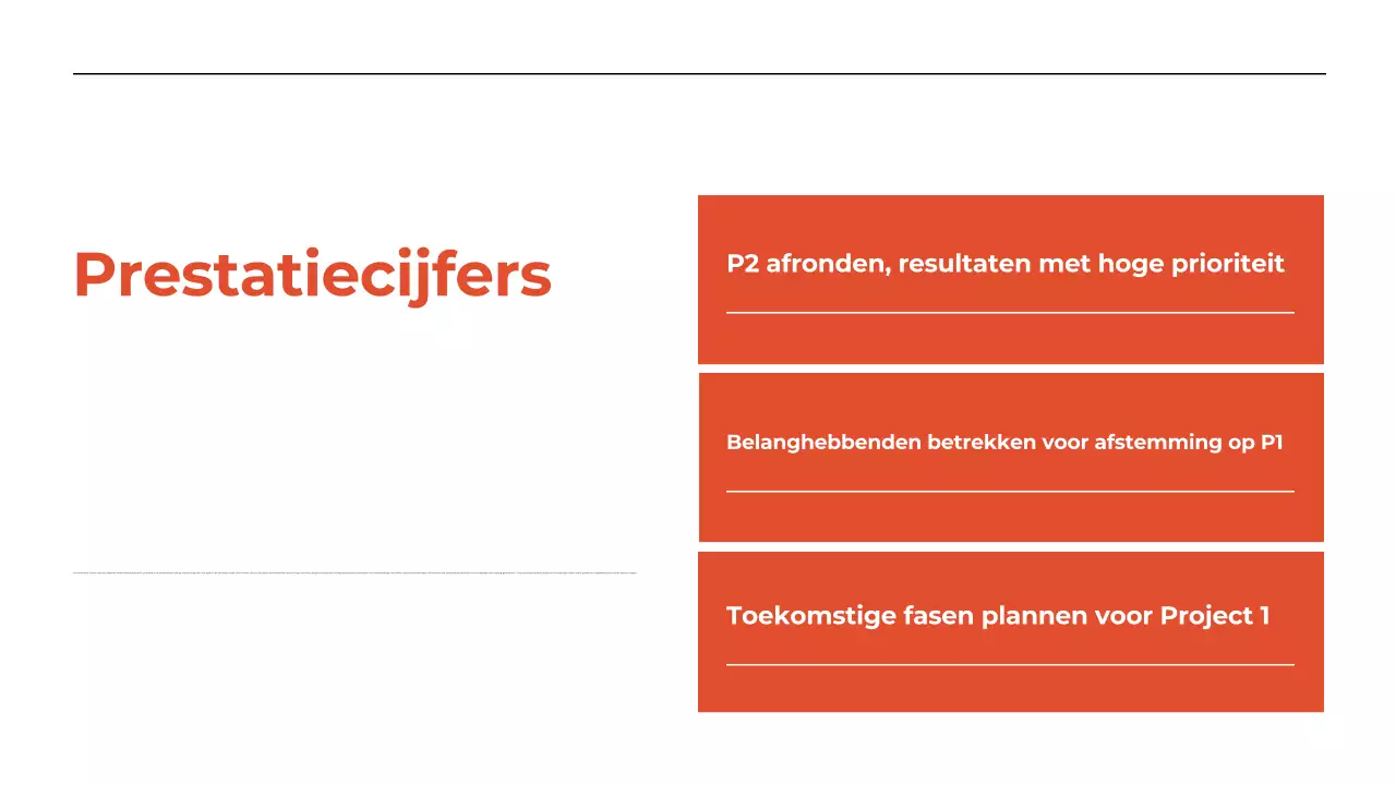 Wit en Oranje Maandelijks Overzichtsrapport Presentatie