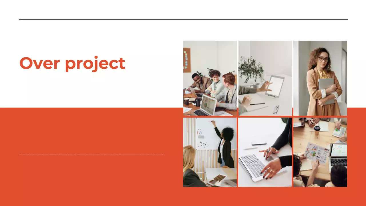 Wit en Oranje Maandelijks Overzichtsrapport Presentatie