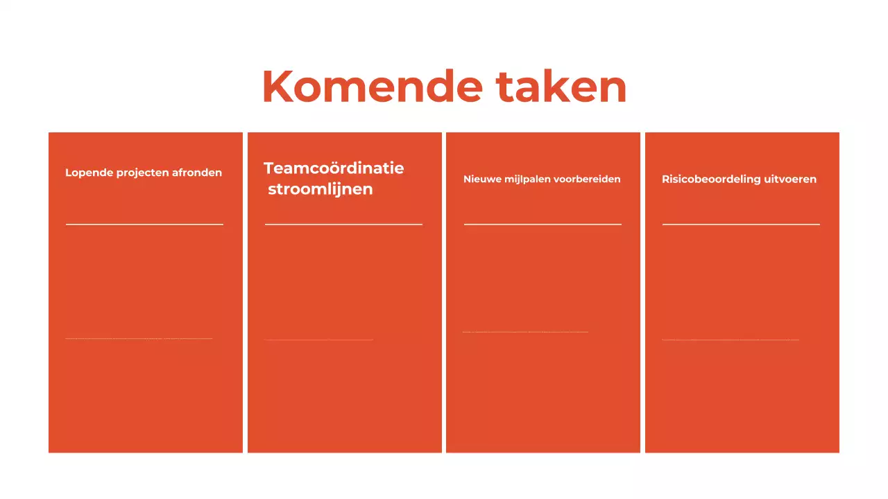Wit en Oranje Maandelijks Overzichtsrapport Presentatie