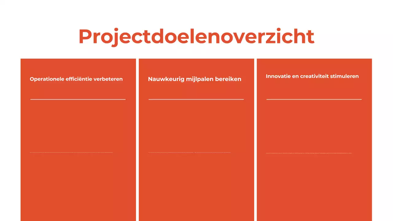 Wit en Oranje Maandelijks Overzichtsrapport Presentatie