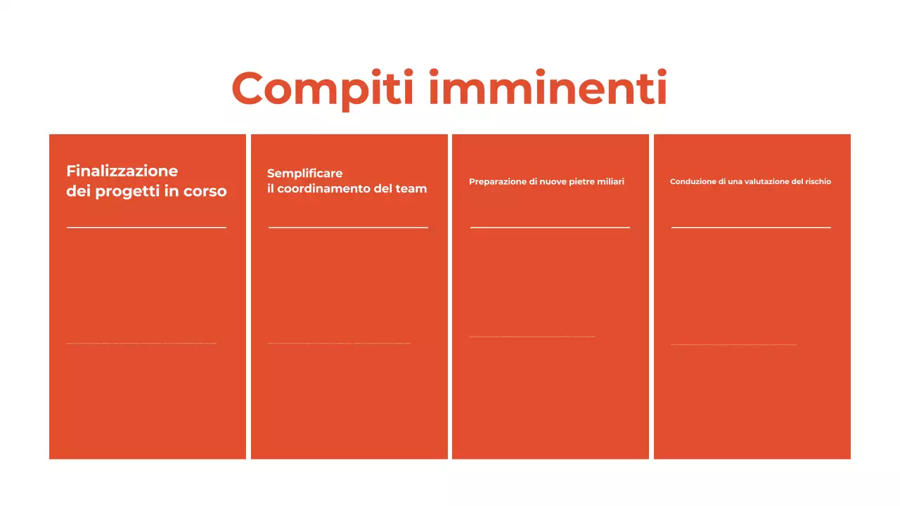 Presentazione del Rapporto di revisione mensile bianco e arancione