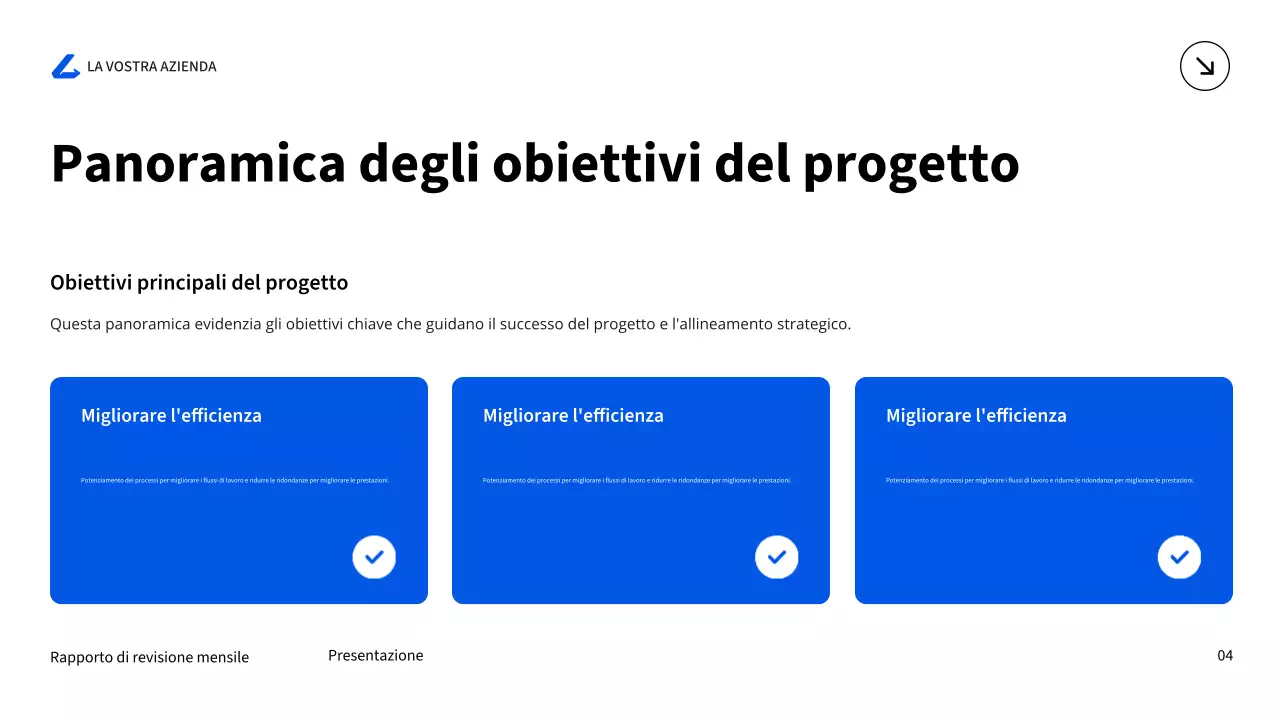 relazione aziendale moderna blu