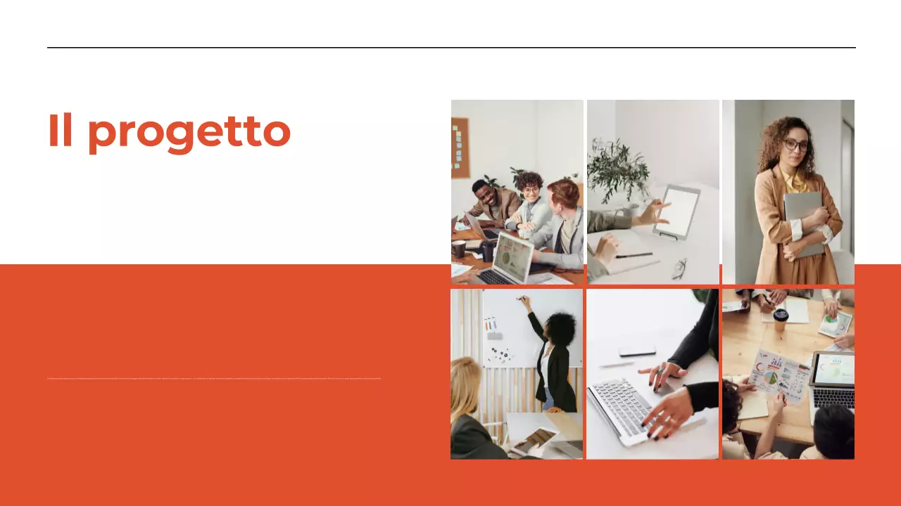 Presentazione del Rapporto di revisione mensile bianco e arancione