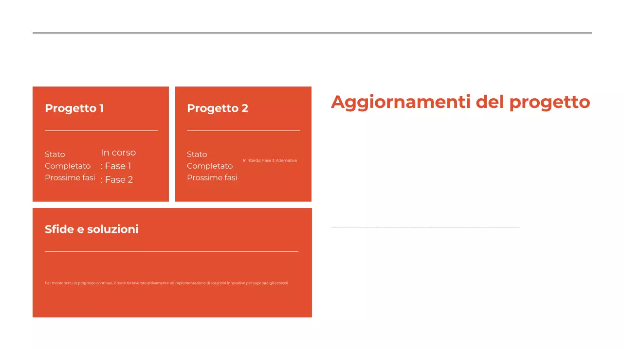 Presentazione del Rapporto di revisione mensile bianco e arancione