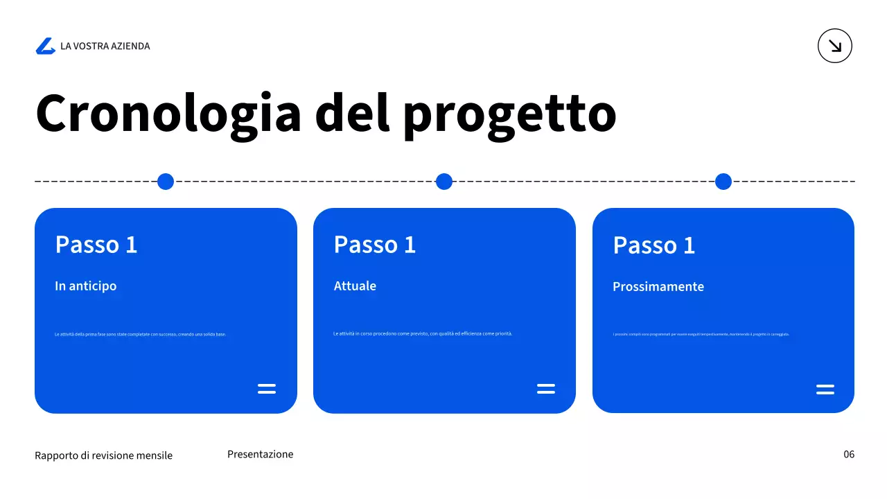 relazione aziendale moderna blu