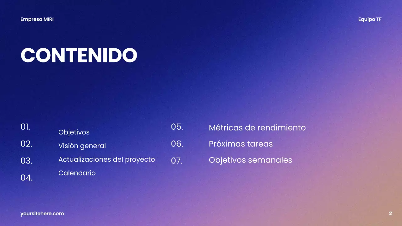 informe sobre la empresa moderna púrpura