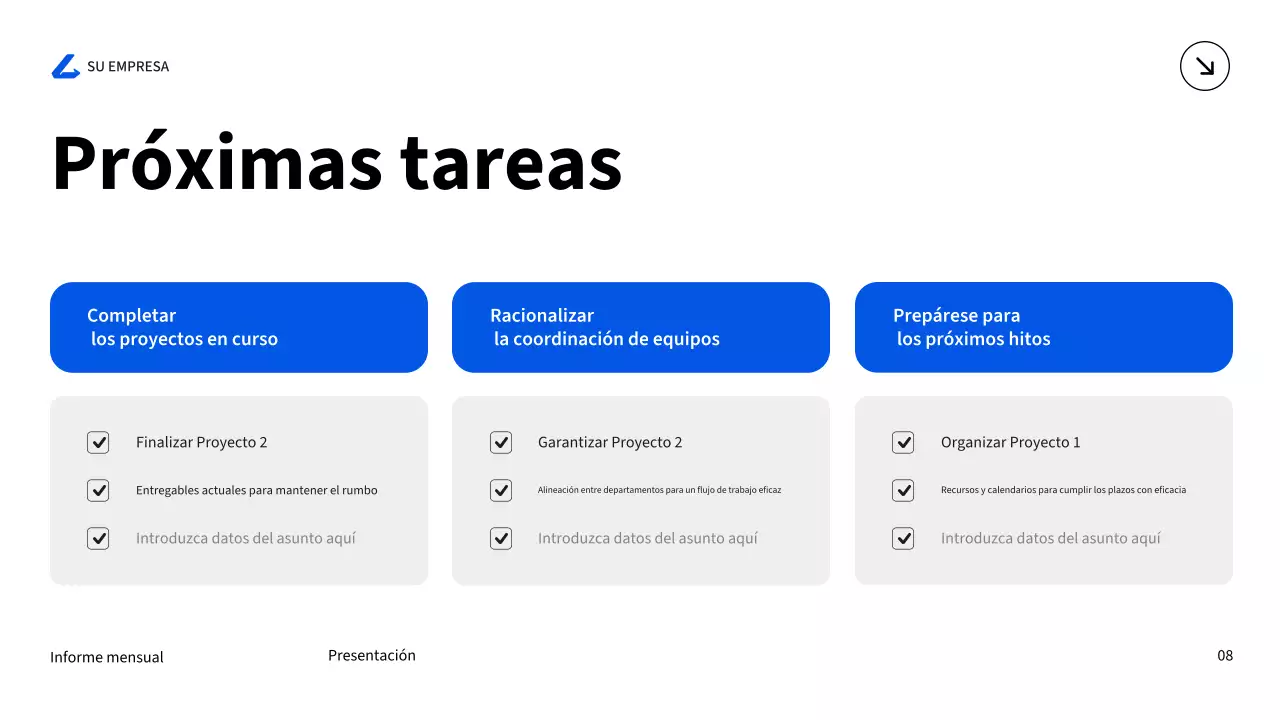 blue modern business report