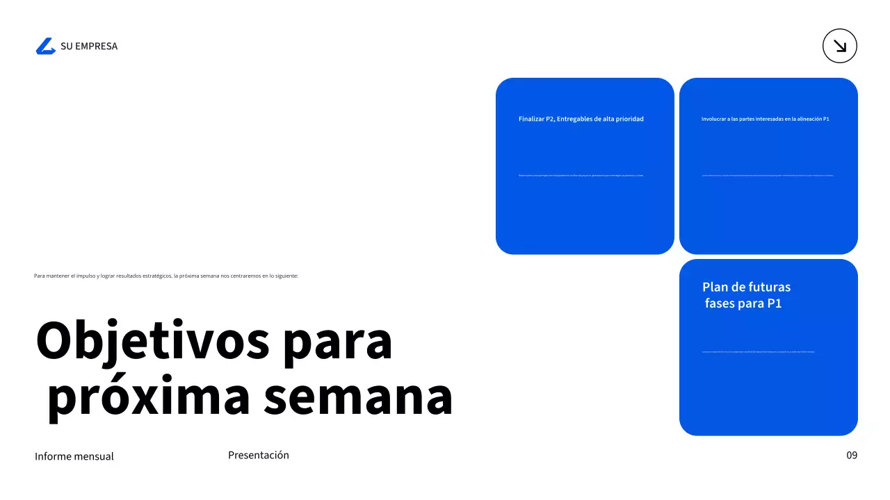 blue modern business report