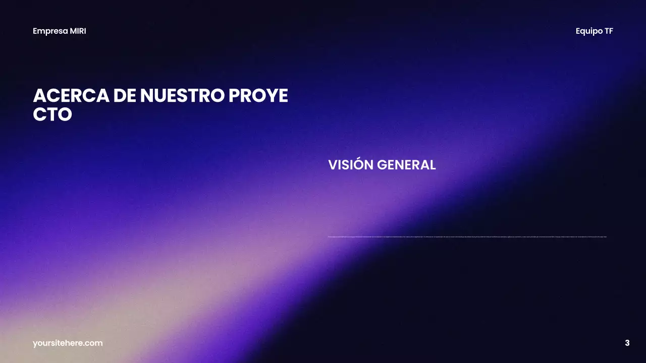 informe sobre la empresa moderna púrpura