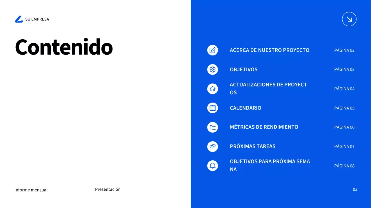 blue modern business report