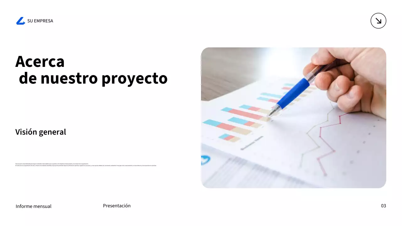 blue modern business report