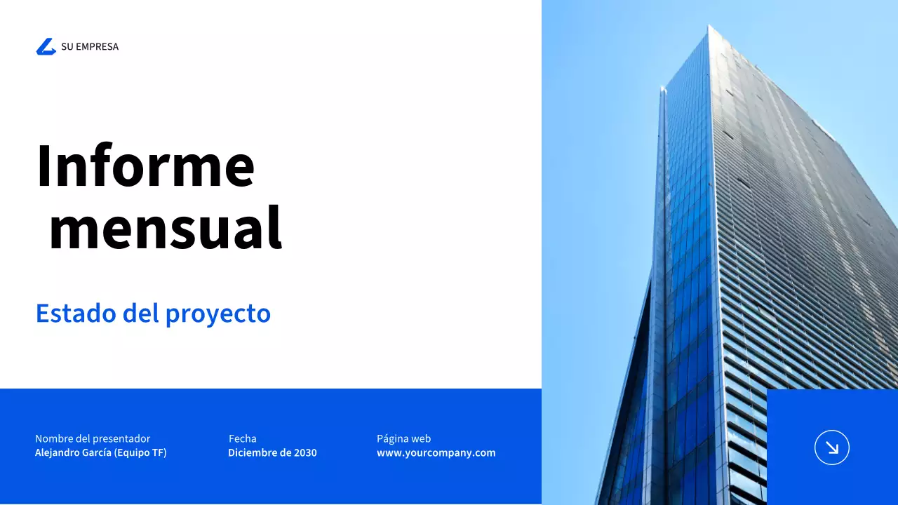 blue modern business report