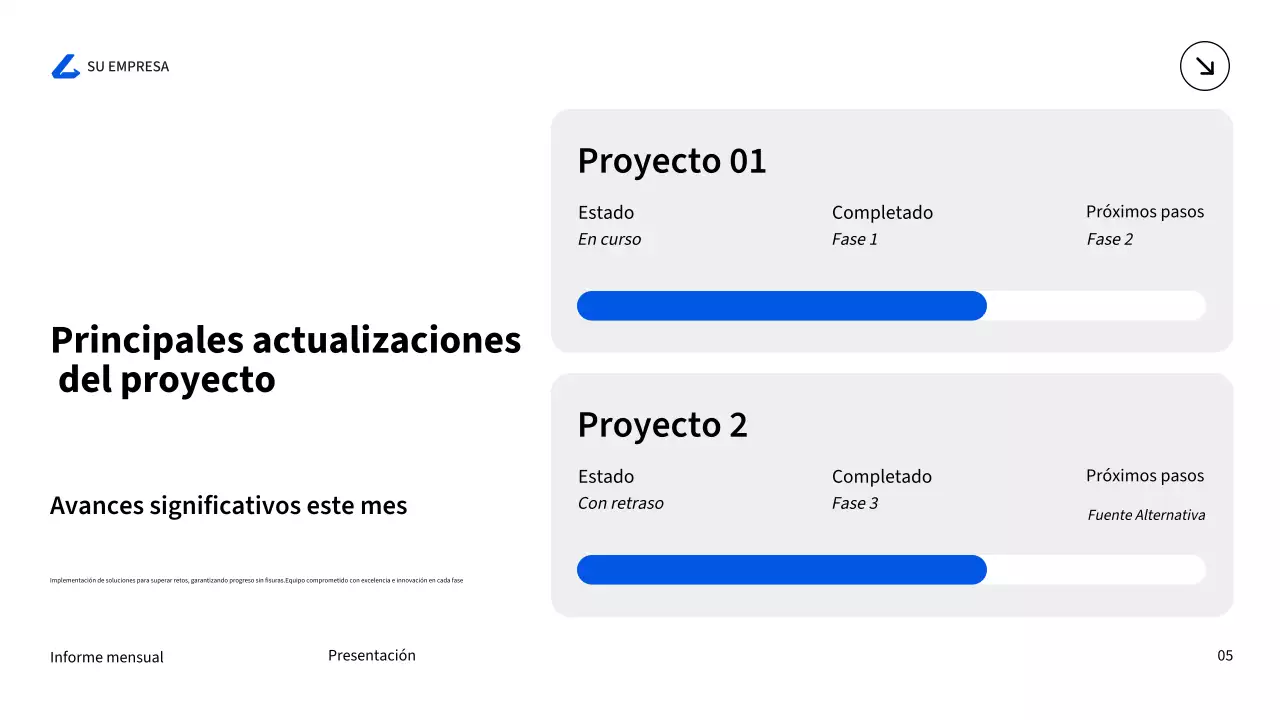 blue modern business report