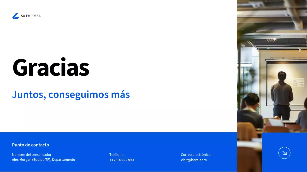 blue modern business report